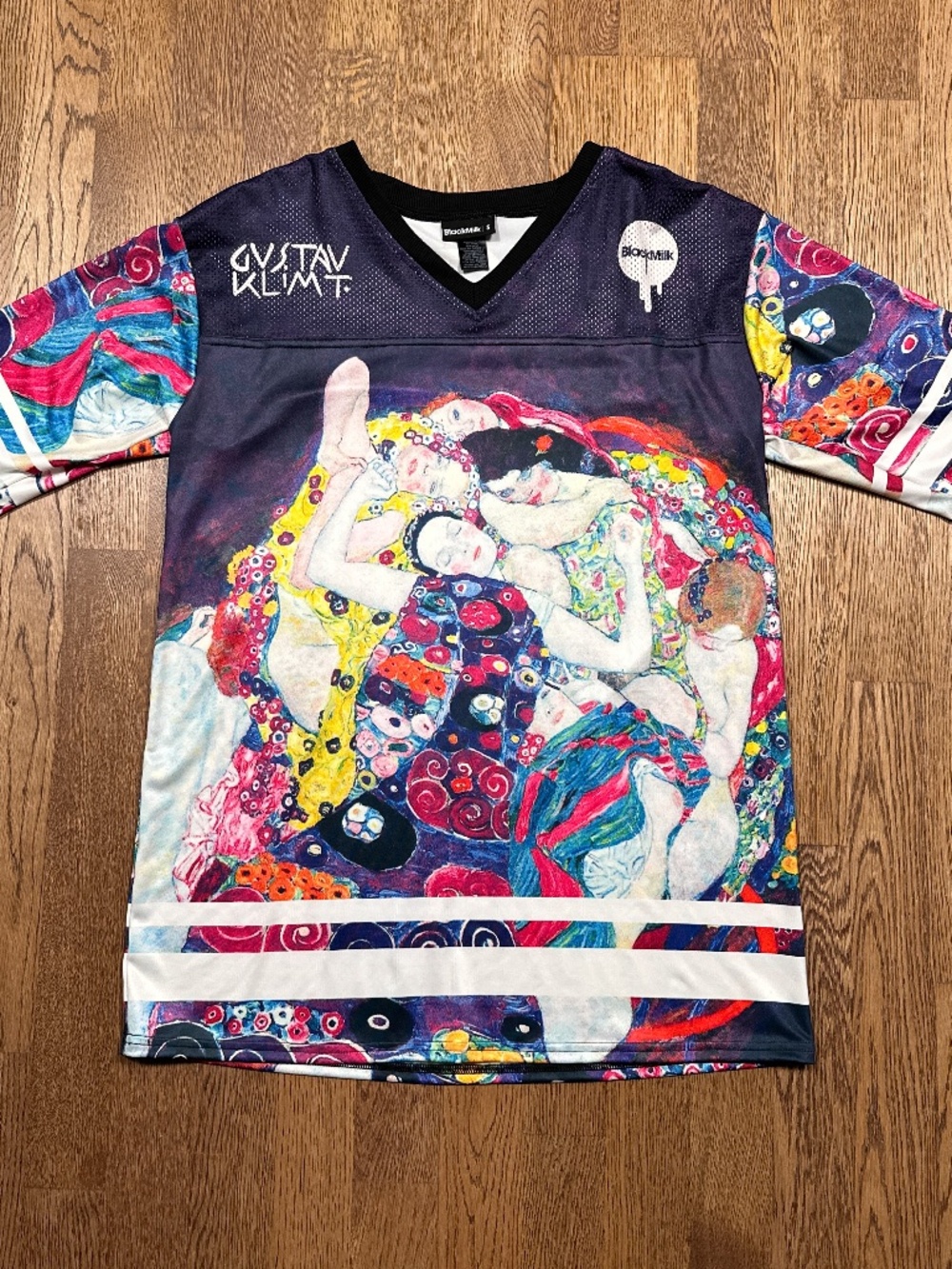 BlackMilk Kimit Touchdown Gustav Klimt All Over Print Football Jersey Womens S